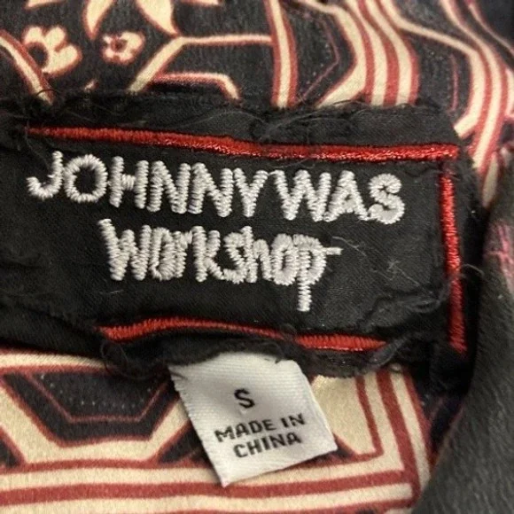 Johnny Was Workshop Patchwork Flannel Button Up Floral Shirt Sz. S - Picture 8 of 12